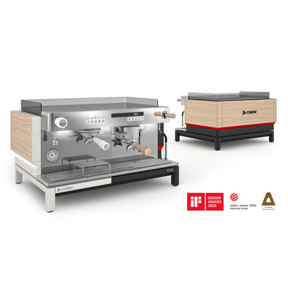 CREM EX3 2 Group Display Espresso Machine 11.5 Litres White/Oak