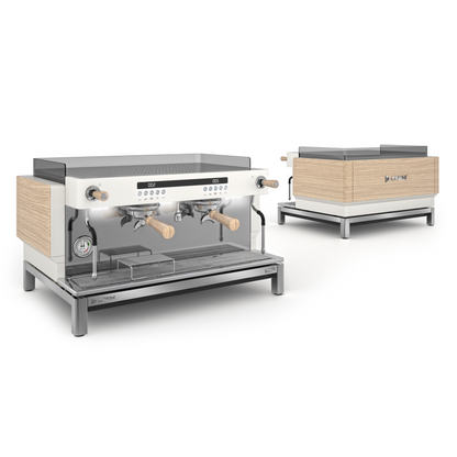 CREM EX3 2 Group Display Espresso Machine 11.5 Litres White/Oak