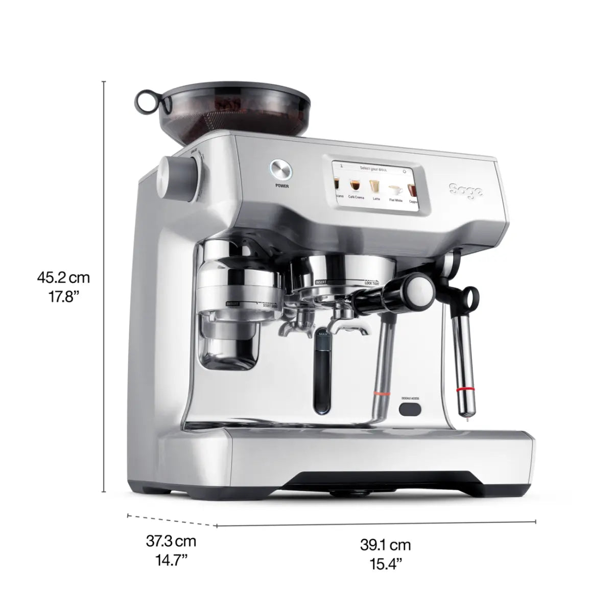 Sage the Oracle Touch SES990 Espresso Machine Dimension