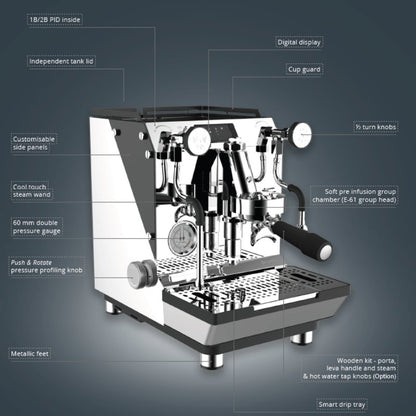 CREM - CREM ONE 2B PID R-LFPP Dual Espresso Coffee Machine 1.7L + 1.5L - Espresso Machine - Prime Coffee Suppliers