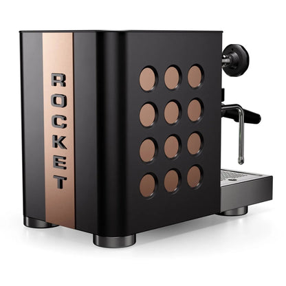 Rocket Espresso - Rocket Appartamento TCA Espresso Machine - Temperature Control - Black/Copper - Coffee Machine - Prime Coffee Suppliers