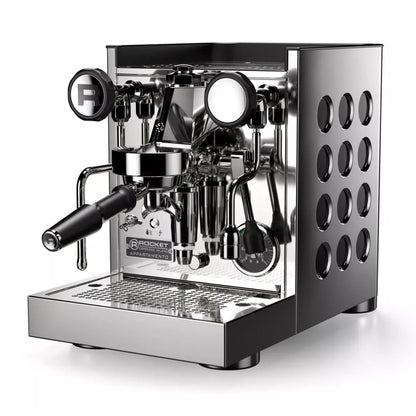 Rocket Espresso - Rocket Appartamento TCA Espresso Machine - Temperature Control - Steel/Black - Coffee Machine - Prime Coffee Suppliers