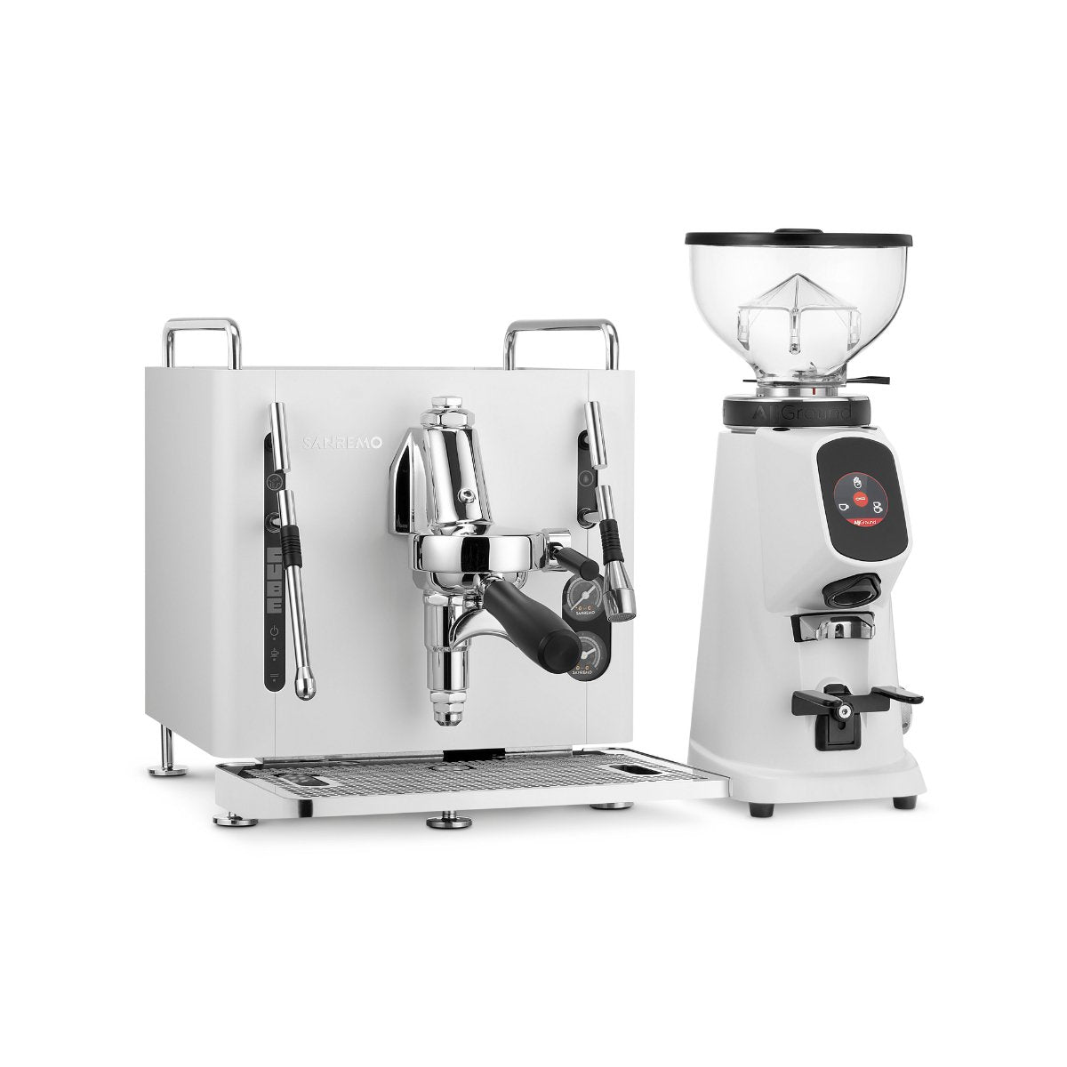 San Remo - San Remo Cube Home Espresso Bundle l Contains Cube -R & Cube All ground Grinder - Espresso Machine - Prime Coffee Suppliers