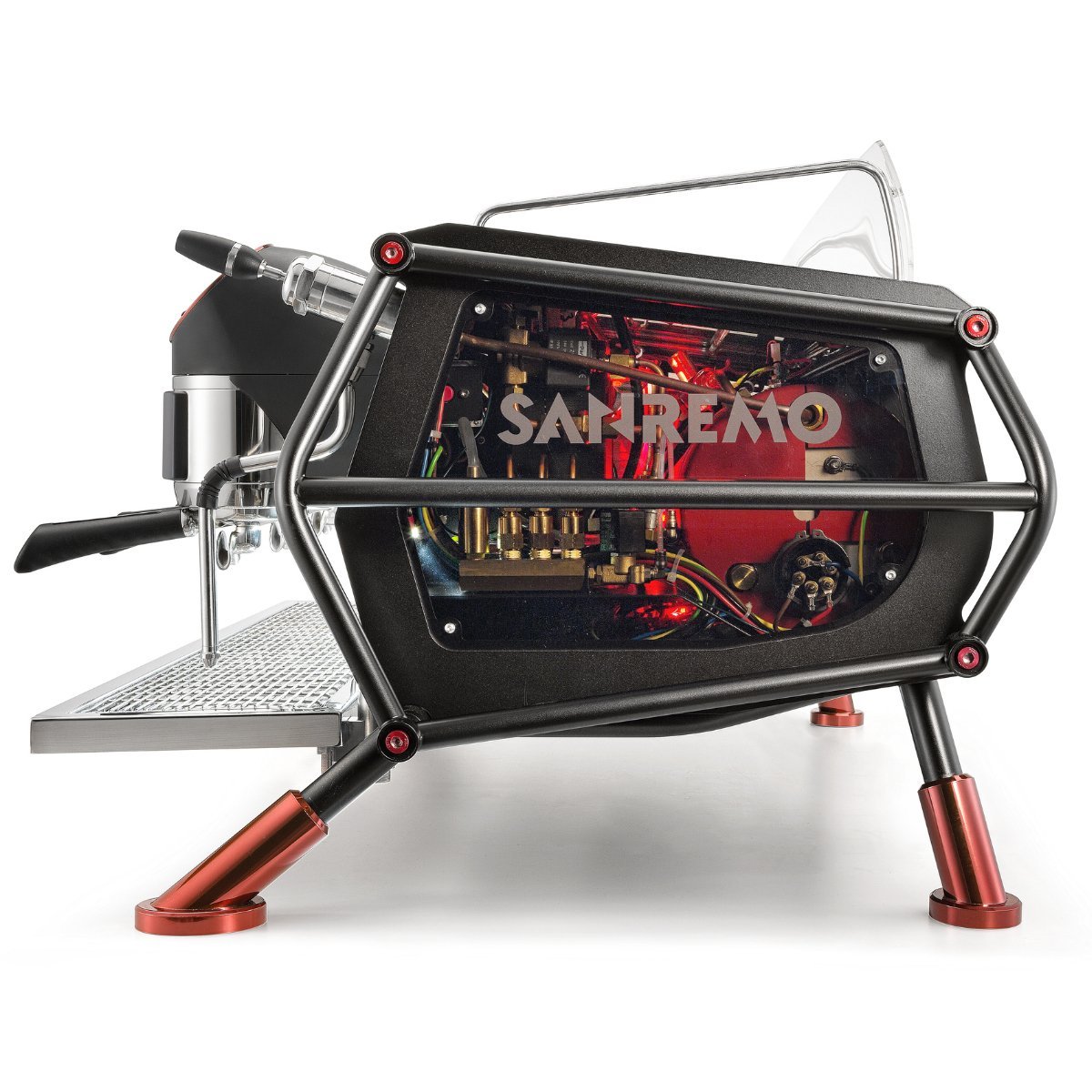 San Remo - SanRemo Café Racer Espresso Machine - 2/3 Group - Black / Red - Special Offer - Espresso Machine - Prime Coffee Suppliers