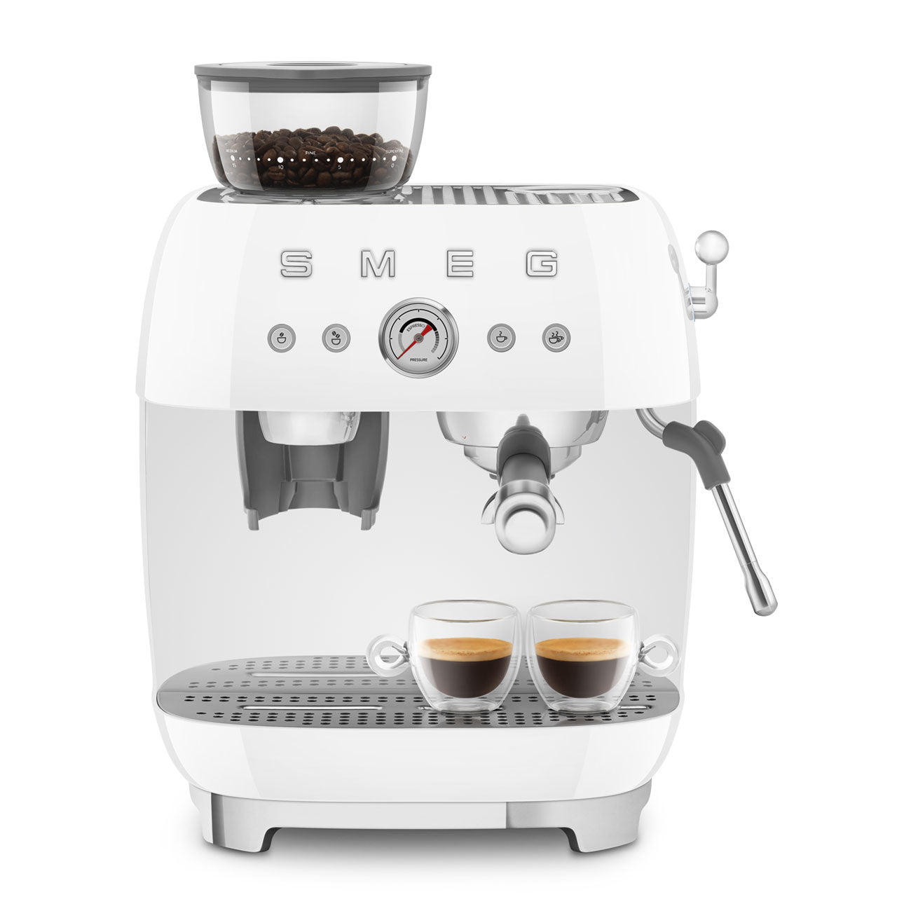 Smeg - Smeg EGF03 Espresso Coffee Machine 50's Style - with Grinder - Espresso Machine - Prime Coffee Suppliers