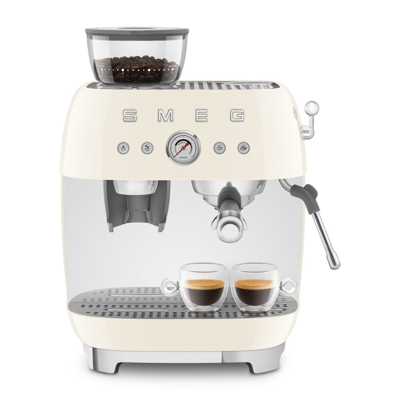 Smeg - Smeg EGF03 Espresso Coffee Machine 50's Style - with Grinder - Espresso Machine - Prime Coffee Suppliers