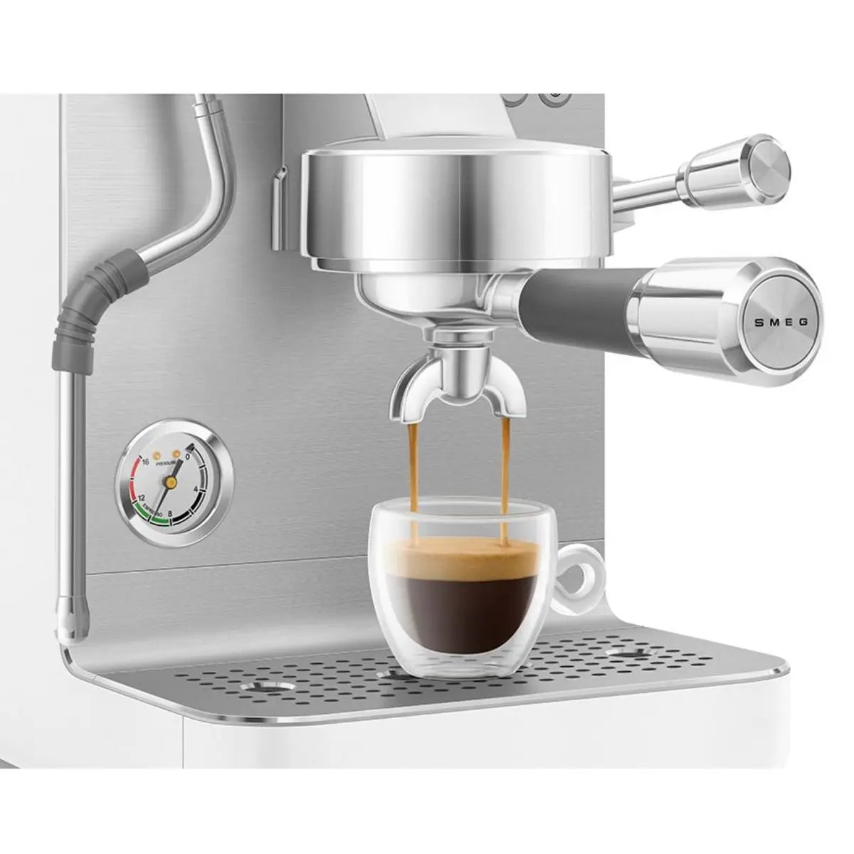 Smeg - Smeg EMC02 MiniPro Espresso Machine + Smeg CGF02 Mini Pro Coffee Grinder Home Bundle Kit - Espresso Machine - Prime Coffee Suppliers