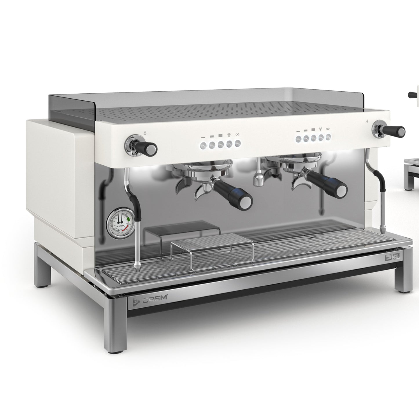 CREM - CREM EX3 2 Group Display Espresso Machine 11.5 Litres, Black & White - Espresso Machine - Primecoffeesuppliers